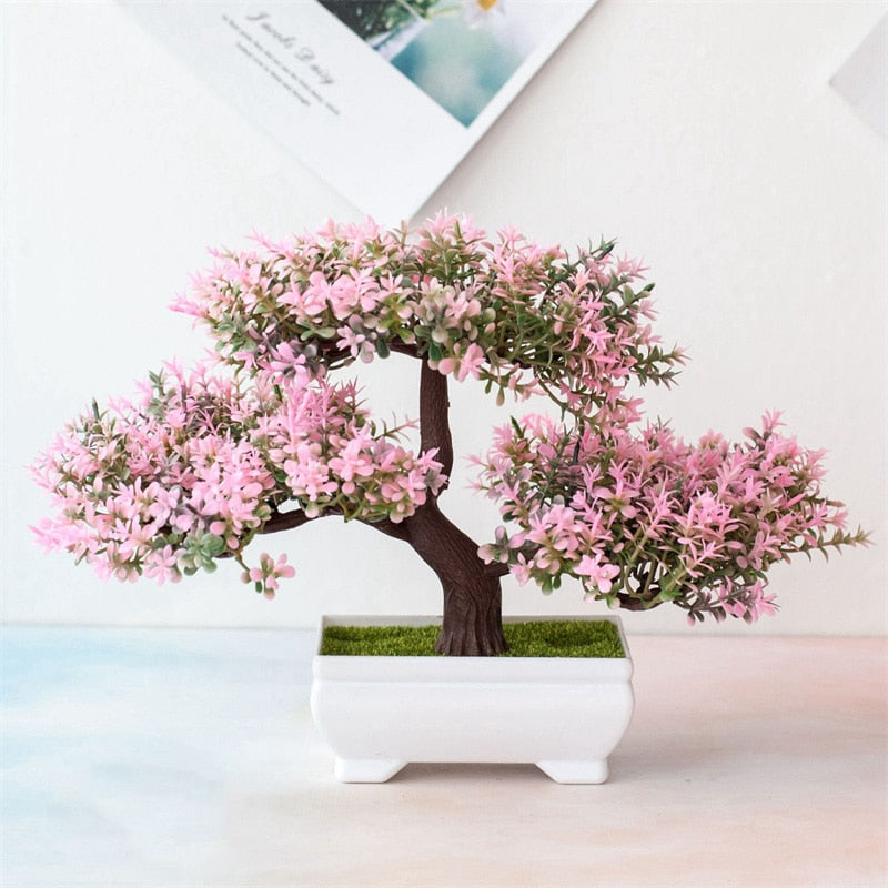 Faux Bonsai Potted Flower