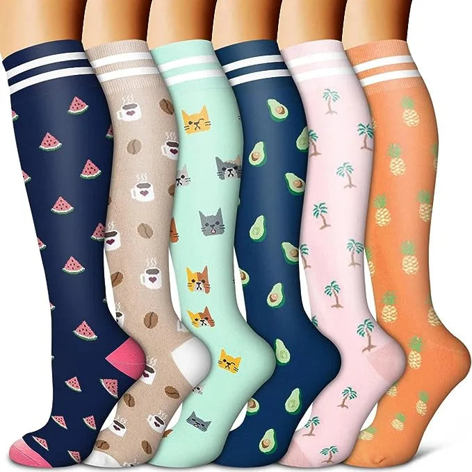 6 pack Animal & Fruit Compression Socks - BUY 2 GET 10% OFF