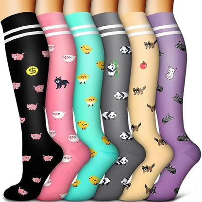 6 pack Animal & Fruit Compression Socks - BUY 2 GET 10% OFF