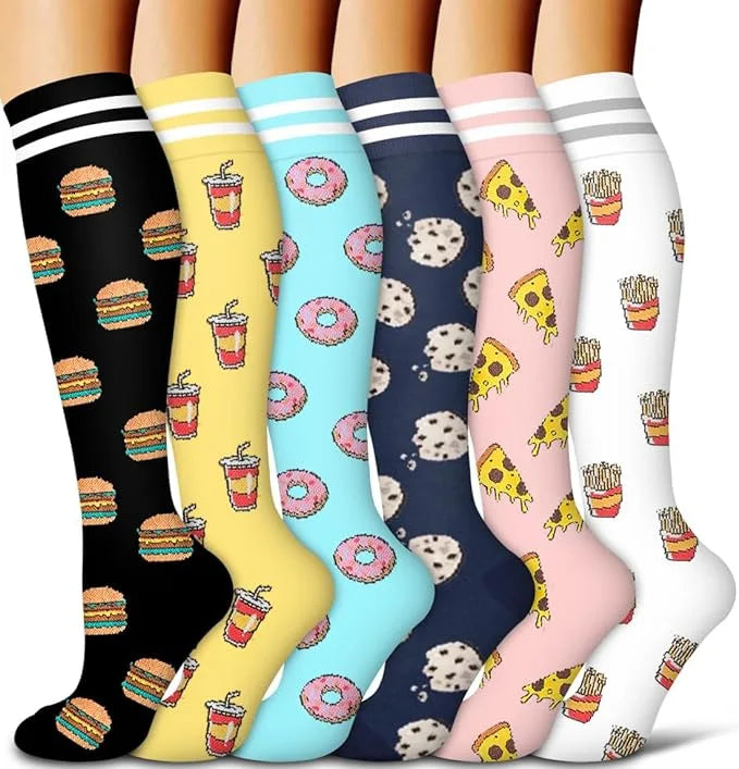 6 pack Animal & Fruit Compression Socks - BUY 2 GET 10% OFF