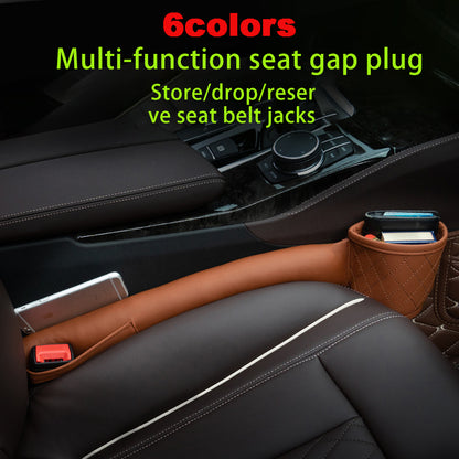 Premium Leather Car Seat Gap Filler - Keep Your Car Neat and Organized!