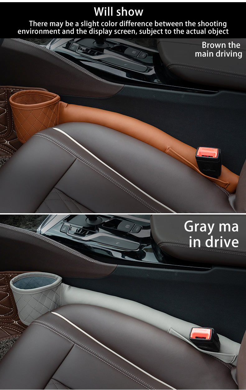 Premium Leather Car Seat Gap Filler - Keep Your Car Neat and Organized!