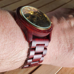 Classic Wooden Men's Mechanical Watch! ⌚🌲
